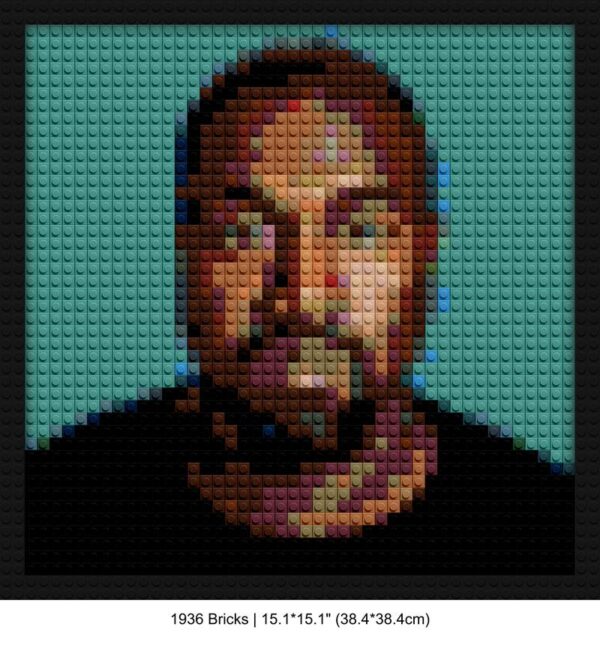 Kanye West art LEGO-compatible mosaic kits | Compatible with LEGO-style bricks | Pixel Brick Art