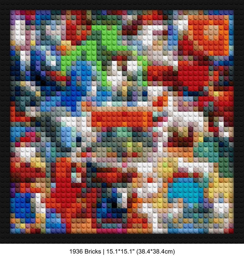 Marvel vs Capcom interlocking brick mosaic | Compatible with LEGO-style bricks | Pixel Brick Art