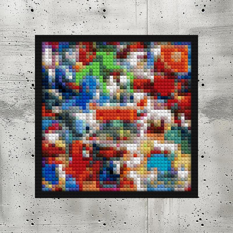 "Marvel vs Capcom Cover Wall Art Frame - Epic Decor" block mosaic design | Compatible with LEGO-style bricks | Pixel Brick Art