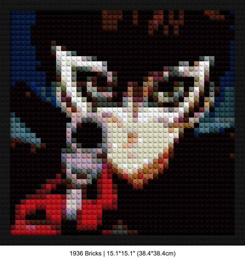 Persona 5 brick-inspired artwork | Compatible with LEGO-style bricks | Pixel Brick Art