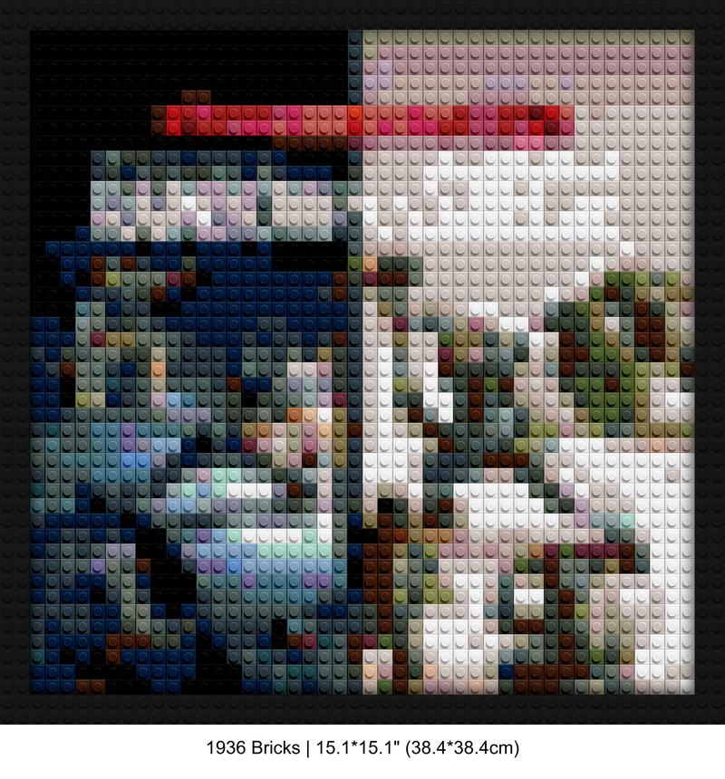 Rainbow Six Siege DIY brick mosaic | Compatible with LEGO-style bricks | Pixel Brick Art