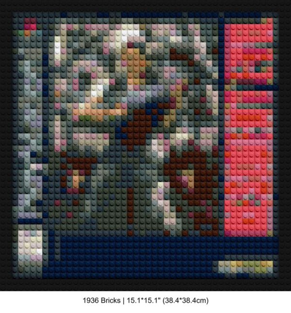Resident Evil art retro pixel brick art | Compatible with LEGO-style bricks | Pixel Brick Art