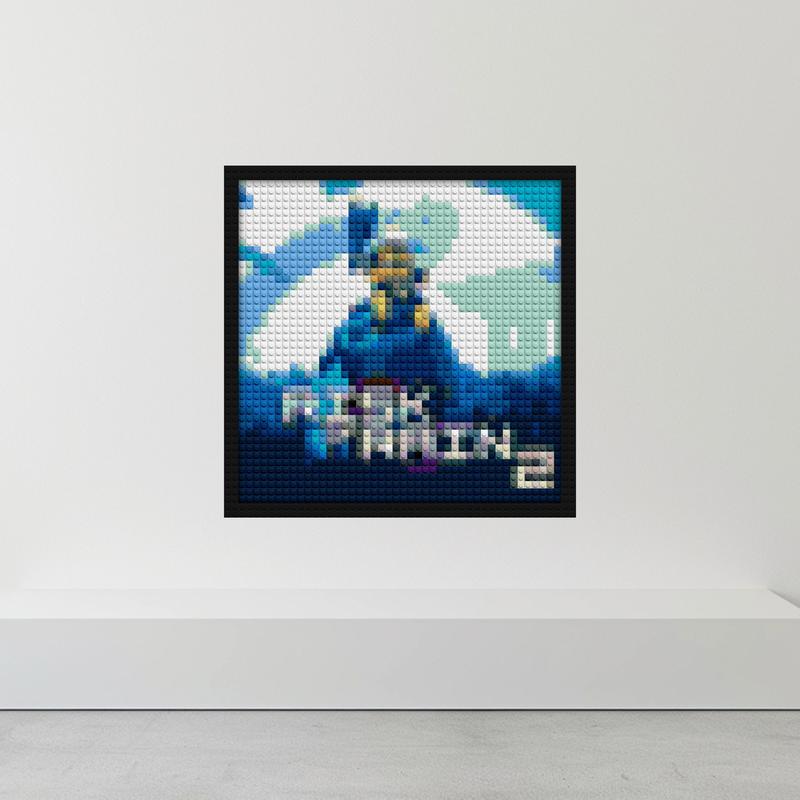 "Risk of Rain 2 Lego-Inspired Wall Art Frame" custom brick portraits | Compatible with LEGO-style bricks | Pixel Brick Art