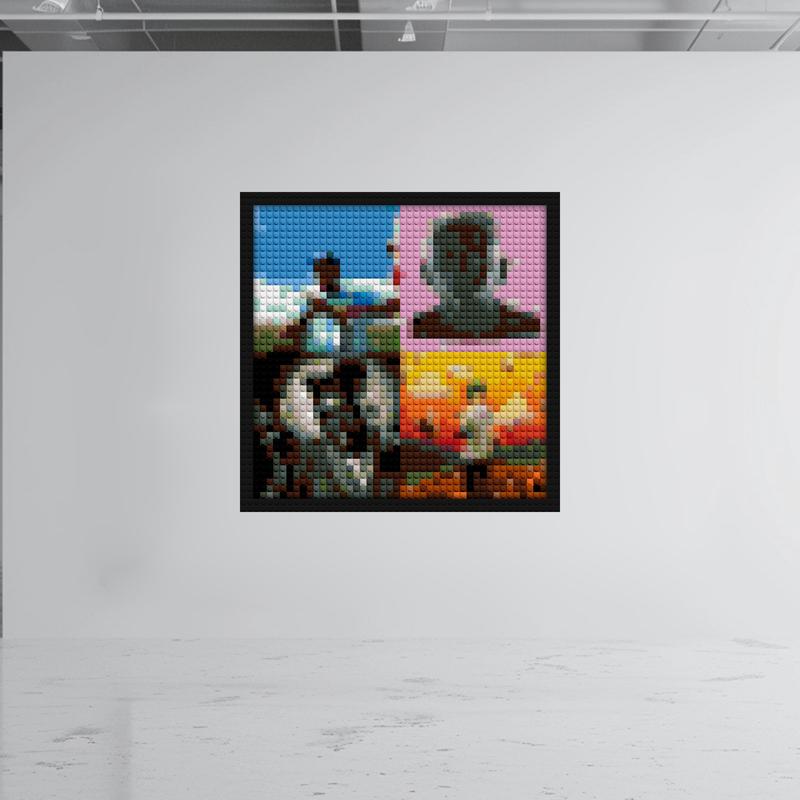"Tyler The Creator Album Collage Wall Art Frame" custom brick canvas | Compatible with LEGO-style bricks | Pixel Brick Art