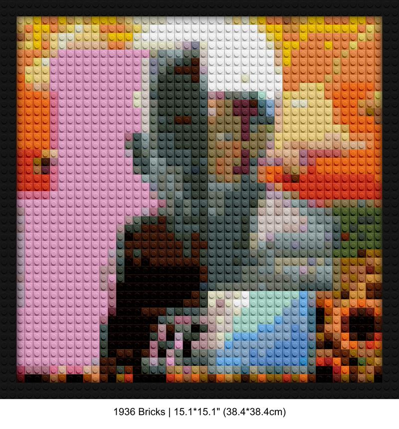 Tyler The Creator poster block mosaic design | Compatible with LEGO-style bricks | Pixel Brick Art