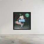 "Tyler The Creator She Cover Pixel Art Frame" creative brick wall decor