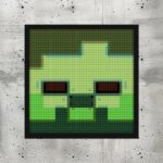 "Zombie Minecraft-Themed Wall Art Frame Kit" DIY pop culture bricks