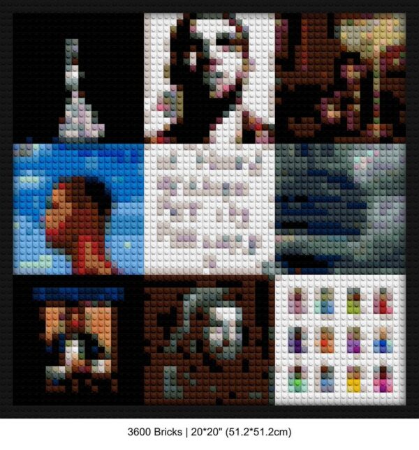 Pixel Art DIY interlocking bricks | Compatible with LEGO-style bricks | Pixel Brick Art