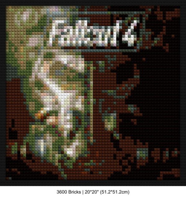 video game decor block mosaic design | Compatible with LEGO-style bricks | Pixel Brick Art