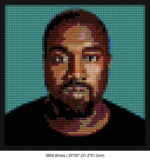 hip-hop decor retro pixel brick art | Compatible with LEGO-style bricks | Pixel Brick Art