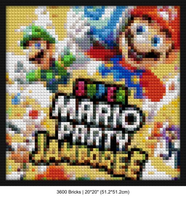 Video Game Artwork DIY pixel mosaic | Compatible with LEGO-style bricks | Pixel Brick Art