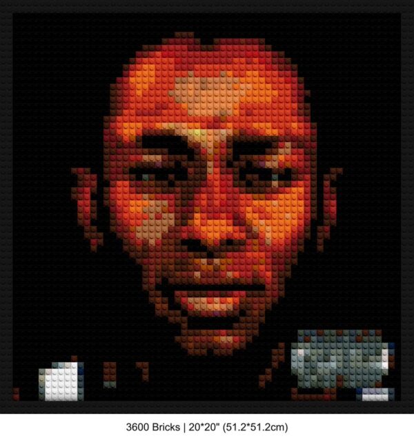 Black On Both Sides LEGO-style bricks art | Compatible with LEGO-style bricks | Pixel Brick Art