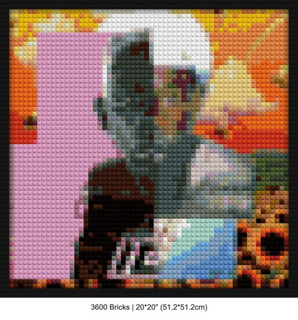 hip-hop wall art DIY brick mosaic | Compatible with LEGO-style bricks | Pixel Brick Art
