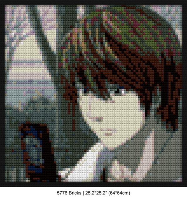 anime art brick block wall decor | Compatible with LEGO-style bricks | Pixel Brick Art