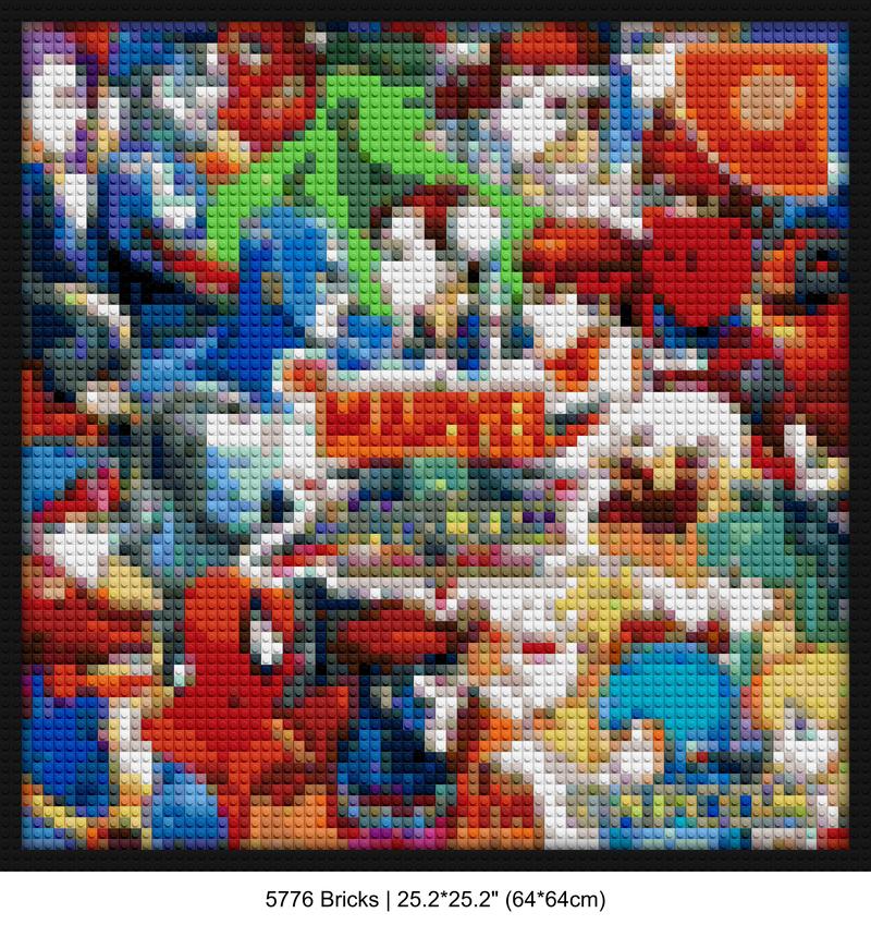 superhero wall art brick-based pixel art | Compatible with LEGO-style bricks | Pixel Brick Art