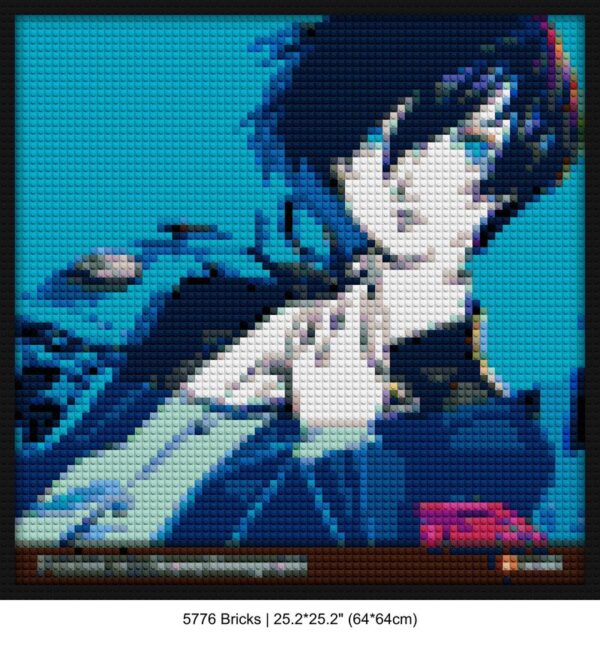 JRPG decor DIY pixel mosaic | Compatible with LEGO-style bricks | Pixel Brick Art