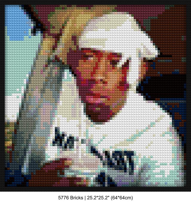 Rap Music Merchandise brick-based pixel art | Compatible with LEGO-style bricks | Pixel Brick Art