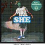 Pixel Art brick mosaic art
