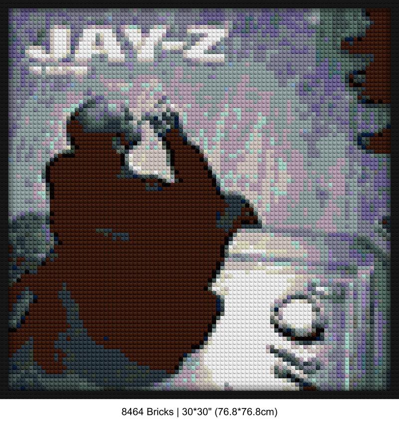 Rap Music Decor creative brick wall decor | Compatible with LEGO-style bricks | Pixel Brick Art