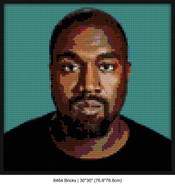 Yeezy artwork LEGO-compatible mosaic kits | Compatible with LEGO-style bricks | Pixel Brick Art