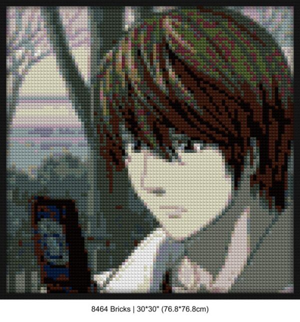 Japanese manga building brick art | Compatible with LEGO-style bricks | Pixel Brick Art