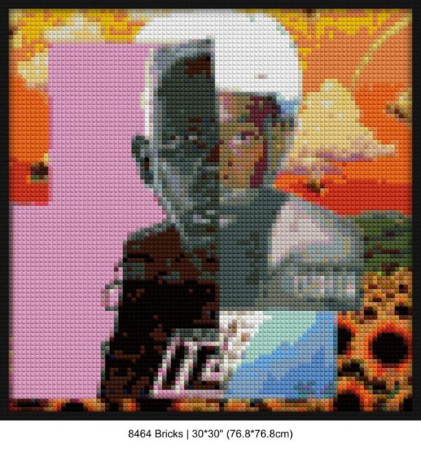 music artist decor block mosaic design | Compatible with LEGO-style bricks | Pixel Brick Art