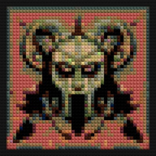 DANGERDOOM MFDOOM Cover diy pop culture bricks | Compatible with LEGO-style bricks | Pixel Brick Art