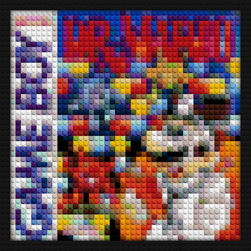 Game Boy Cover brick based pixel art