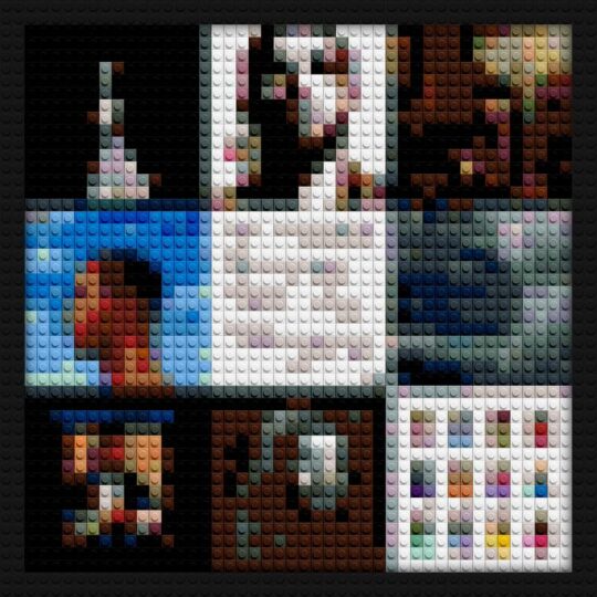 Drake Mosaic Album pixel-style bricks | Compatible with LEGO-style bricks | Pixel Brick Art