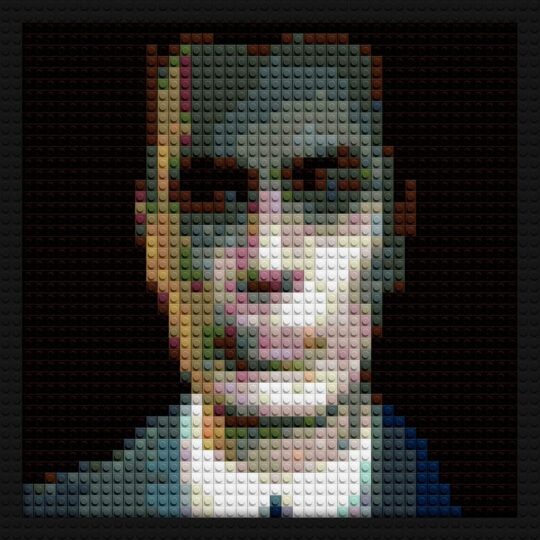 G-Man Half Life 2 brick building wall art | Compatible with LEGO-style bricks | Pixel Brick Art