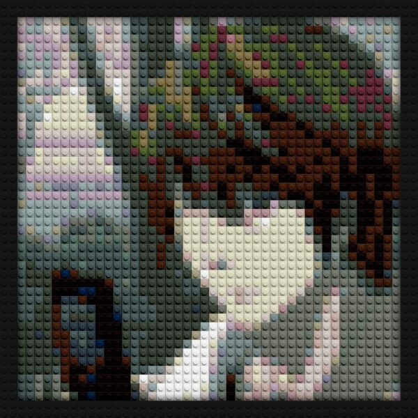 Light Yurami Death Note interlocking brick mosaic | Compatible with LEGO-style bricks | Pixel Brick Art