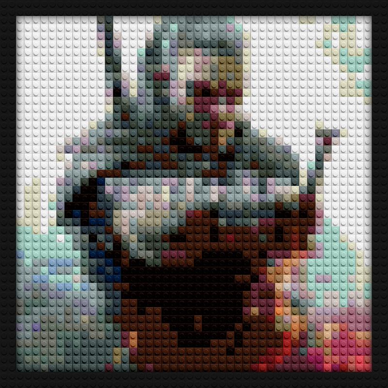 The Witcher Wild Hunt creative brick wall decor | Compatible with LEGO-style bricks | Pixel Brick Art