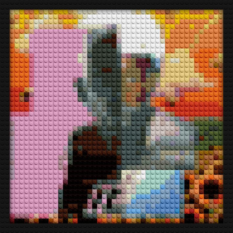 Tyler The Creator Collage Poster brick block wall decor | Compatible with LEGO-style bricks | Pixel Brick Art