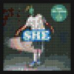 Tyler The Creator She Cover pixel-style bricks