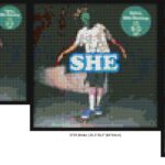 "Tyler The Creator She Cover Pixel Art Frame" brick mosaic art