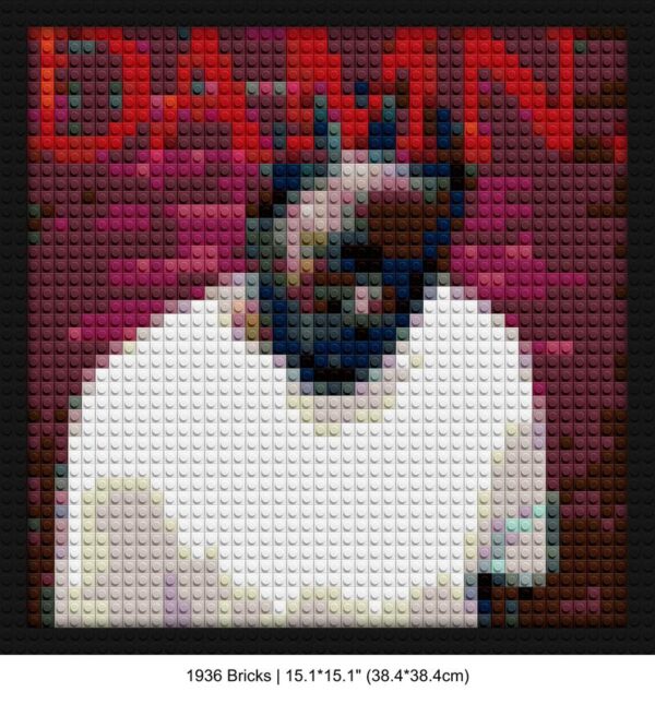 Kendrick Lamar DIY pixel mosaic | Compatible with LEGO-style bricks | Pixel Brick Art