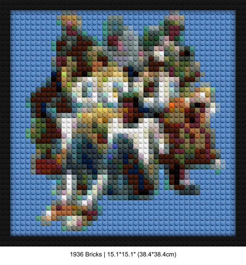 Tyler The Creator merchandise handmade brick mosaics | Compatible with LEGO-style bricks | Pixel Brick Art