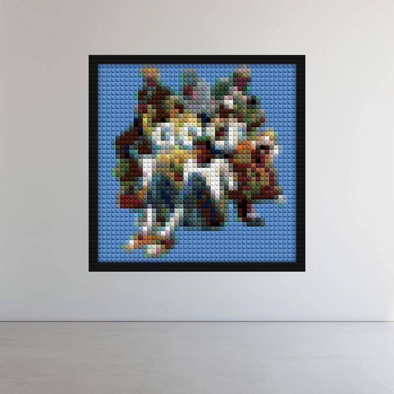 "Golf Tyler The Creator Collage Wall Art Frame" custom brick canvas | Compatible with LEGO-style bricks | Pixel Brick Art
