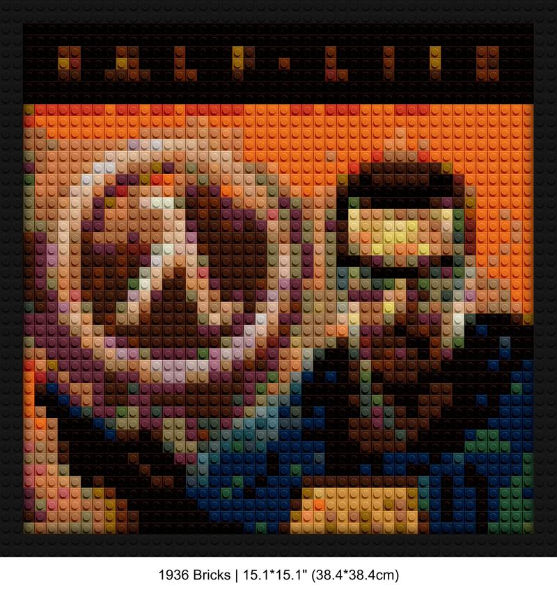 Half Life game creative brick wall decor | Compatible with LEGO-style bricks | Pixel Brick Art