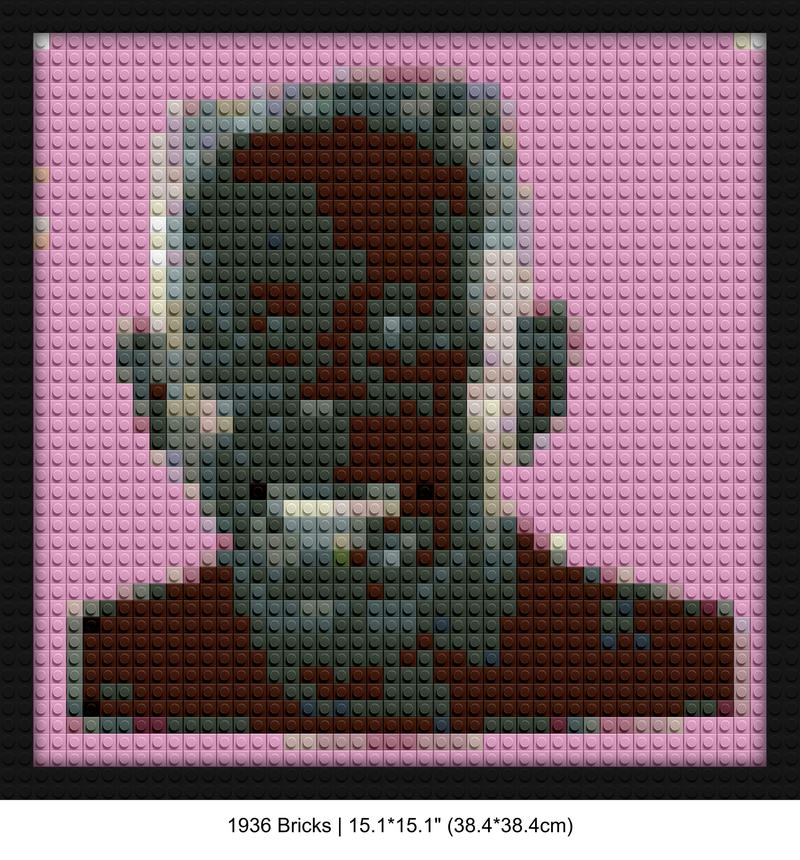 Tyler The Creator Art custom brick canvas | Compatible with LEGO-style bricks | Pixel Brick Art