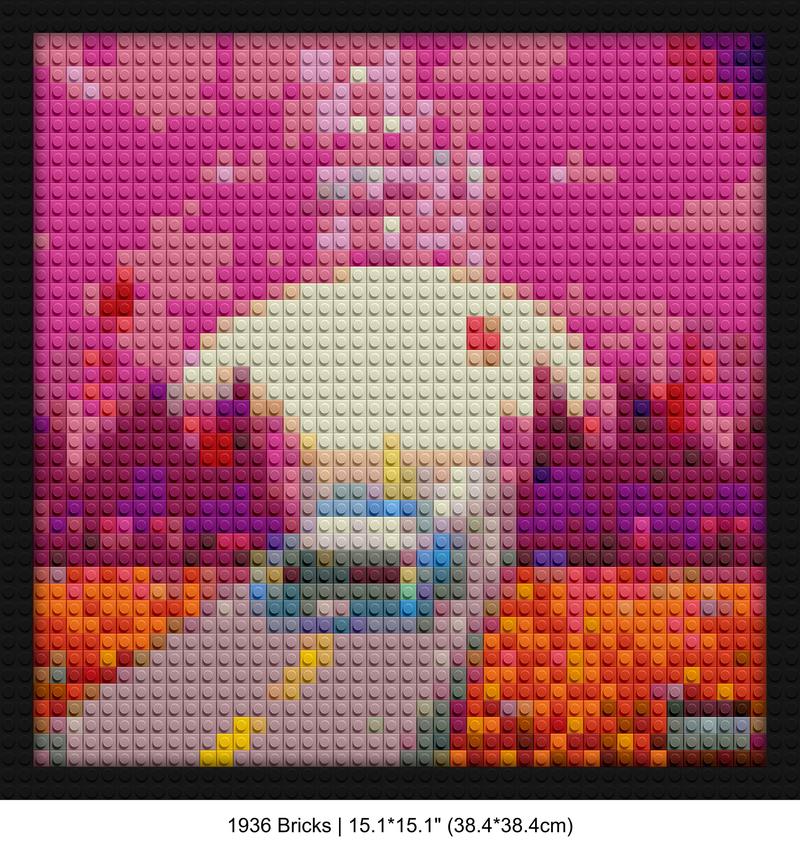 Juice Wrld creative brick wall decor | Compatible with LEGO-style bricks | Pixel Brick Art