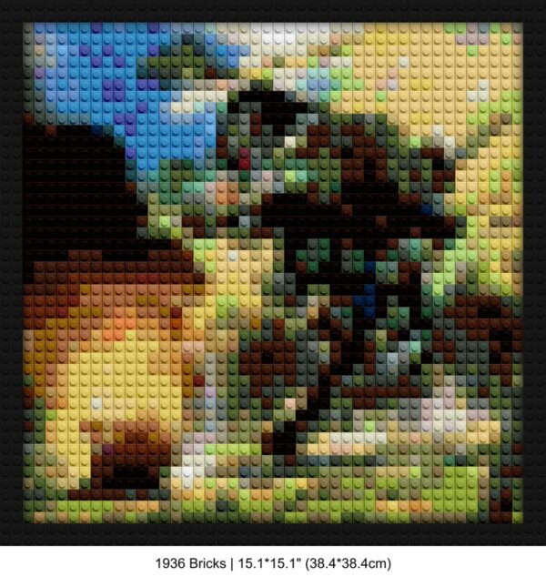 Metal Gear Solid 2 brick mosaic art | Compatible with LEGO-style bricks | Pixel Brick Art