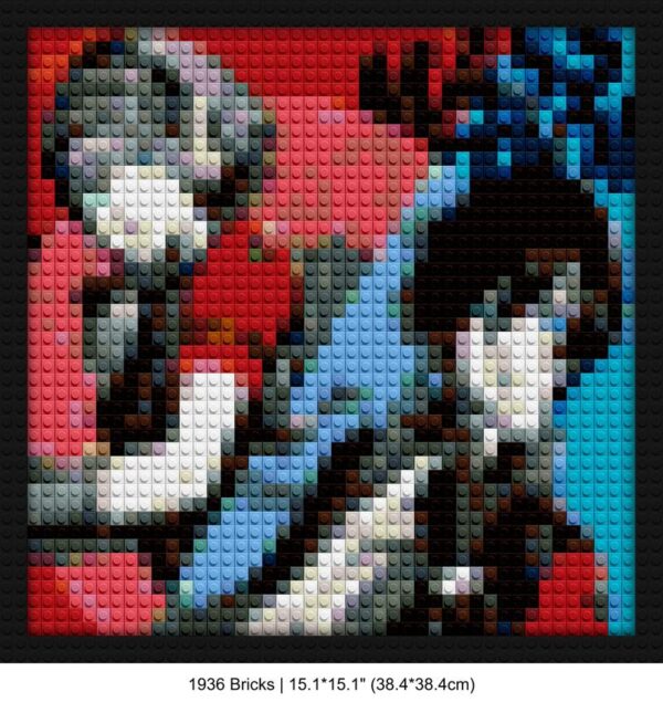 Persona 3 Reload block mosaic design | Compatible with LEGO-style bricks | Pixel Brick Art