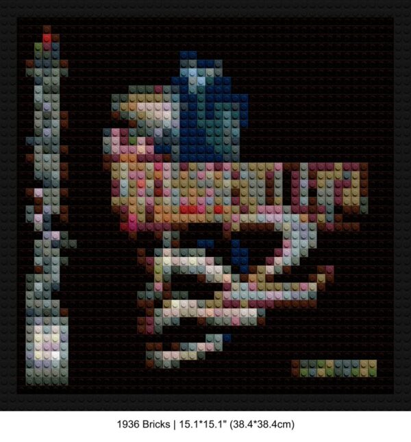 Resident Evil 2 brick-based pixel art | Compatible with LEGO-style bricks | Pixel Brick Art