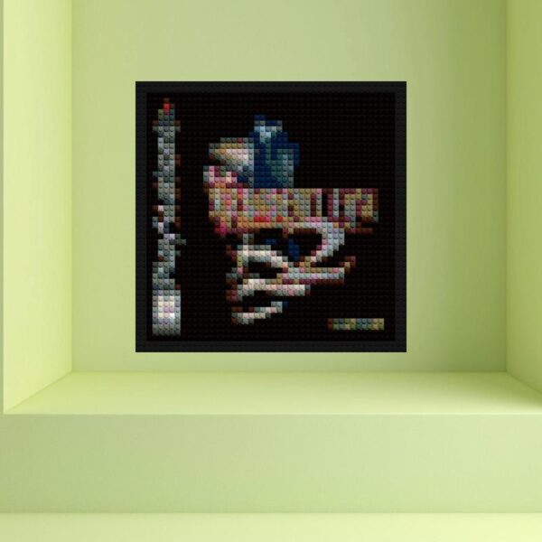 "Resident Evil 2-Inspired Art Frame | Unique Design" brick-based pixel art | Compatible with LEGO-style bricks | Pixel Brick Art