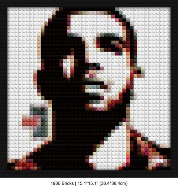 Drake merchandise DIY brick mosaic | Compatible with LEGO-style bricks | Pixel Brick Art