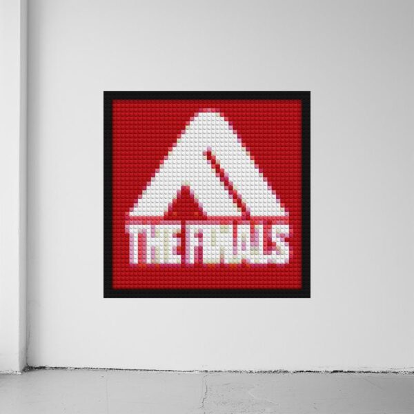 "Pixel Art Finals Game Logo Frame - Unique Wall Art" brick-based pixel art | Compatible with LEGO-style bricks | Pixel Brick Art