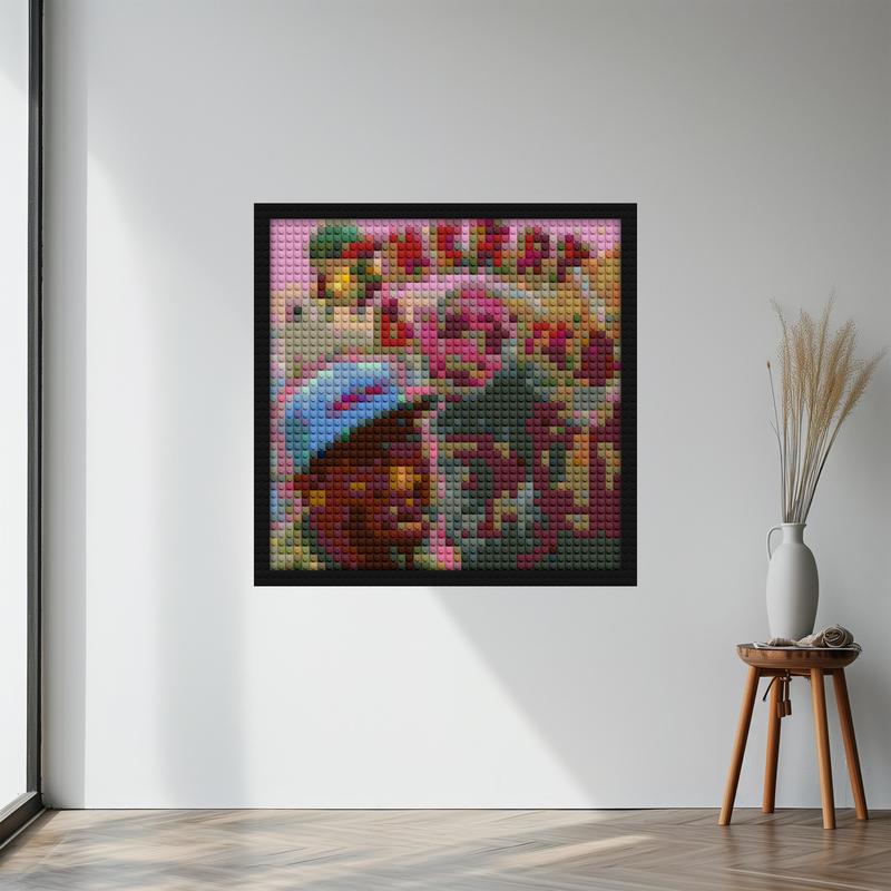 "Unique Tyler The Creator Album Art Collage Frame" LEGO-compatible mosaic kits | Compatible with LEGO-style bricks | Pixel Brick Art