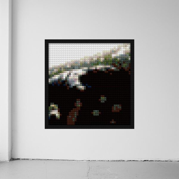 "Withered d4vd Lego-Inspired Art Frame | Limited Edition" custom brick canvas | Compatible with LEGO-style bricks | Pixel Brick Art