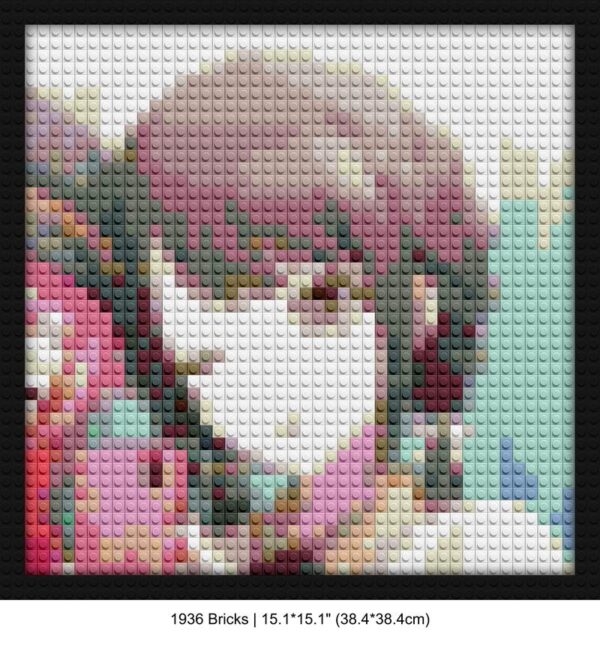 Ena Shinonome DIY brick mosaic | Compatible with LEGO-style bricks | Pixel Brick Art